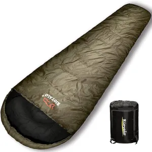 0°F 0 Degree Winter Sleeping Bags for Adults Cold Weather | Grand-Teton Big and Tall Mummy Sleeping Bag w Compression Sack for Camping Hiking Backpacking | XL 90.6 in | Up to 6 ft 10 in