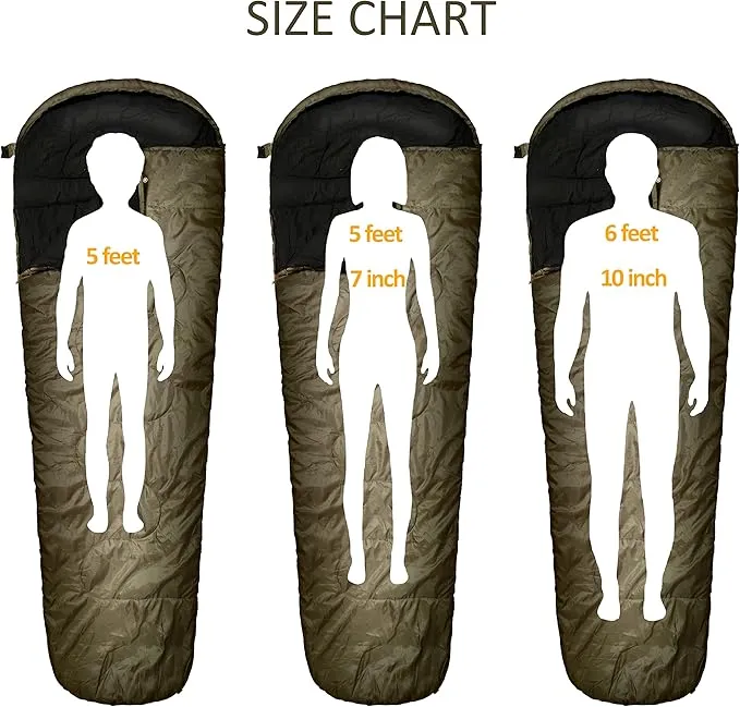 0°F 0 Degree Winter Sleeping Bags for Adults Cold Weather | Grand-Teton Big and Tall Mummy Sleeping Bag w Compression Sack for Camping Hiking Backpacking | XL 90.6 in | Up to 6 ft 10 in