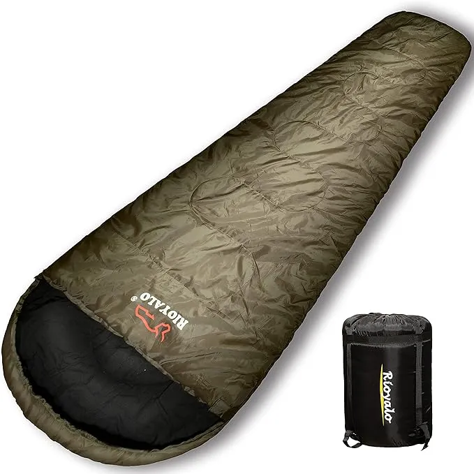 0°F 0 Degree Winter Sleeping Bags for Adults Cold Weather | Grand-Teton Big and Tall Mummy Sleeping Bag w Compression Sack for Camping Hiking Backpacking | XL 90.6 in | Up to 6 ft 10 in