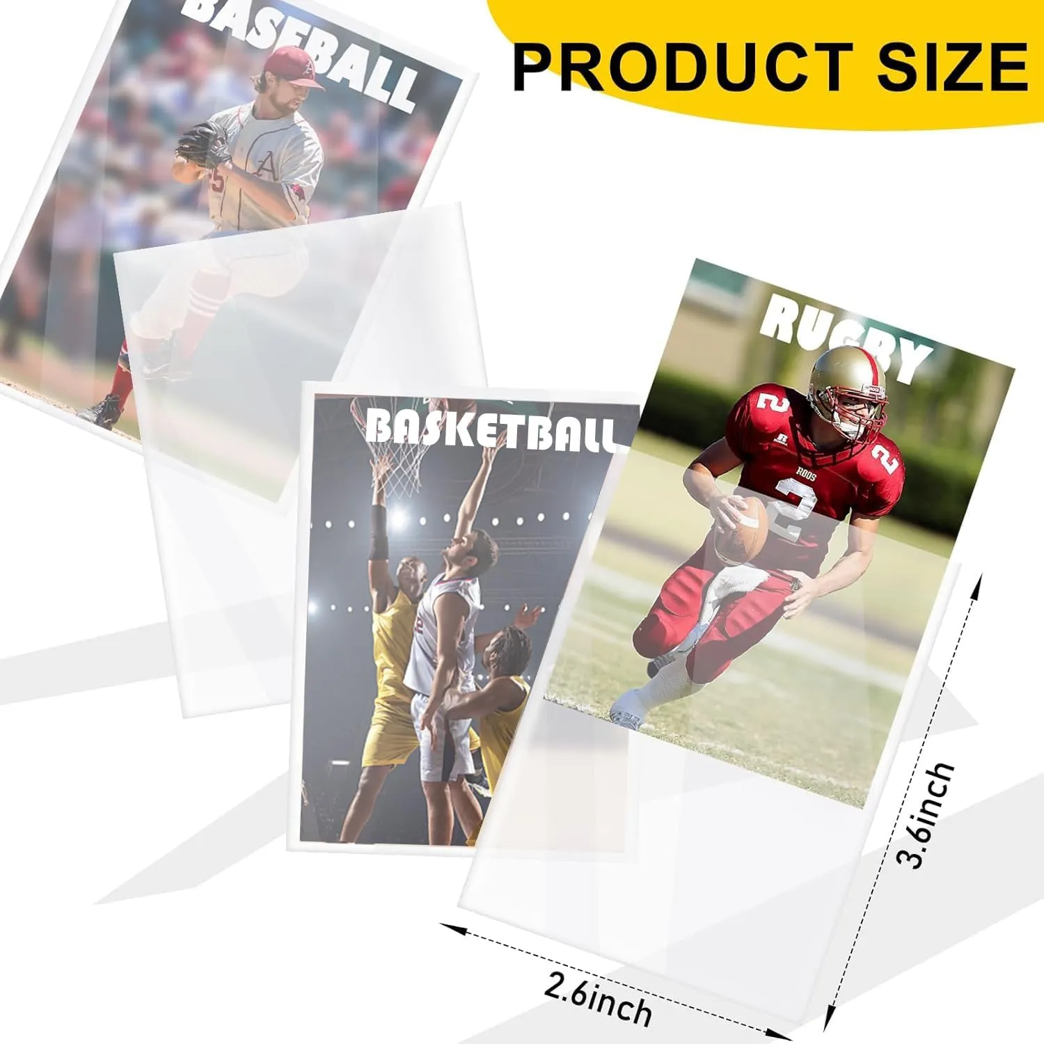 100 Counts Card Sleeves Top Loaders for Trading Cards, Penny Soft Sleeves Baseball Card Sleeve Protectors Fit for Sports,Football,Game Cards