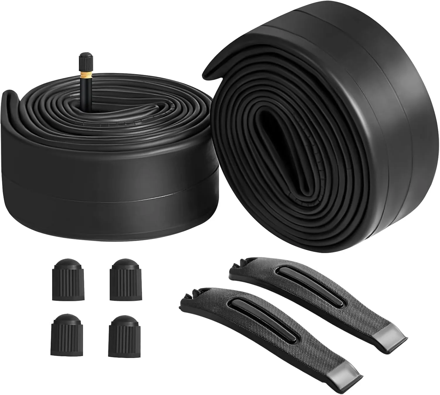 26" Bike Tube, 2PCS Bicycle Inner Tube Compatible for 26 Inch x 1.75/1.95/2.10/2.125 Bike Tire,Mountain Bike Inner Tube with 32mm Schrader Valve, Butyl Rubber Inner Tube for MTB Road Bike, 2PCS Levers