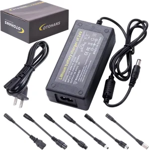 29.4V 2A Fast Battery Charger with 7-in-1 Plug - Universal Charger for 24V 25.2V 25.9V 7S Lithium Batteries Charger Compatible with gotrax, Jetson, Voyage, ninebot, Razor