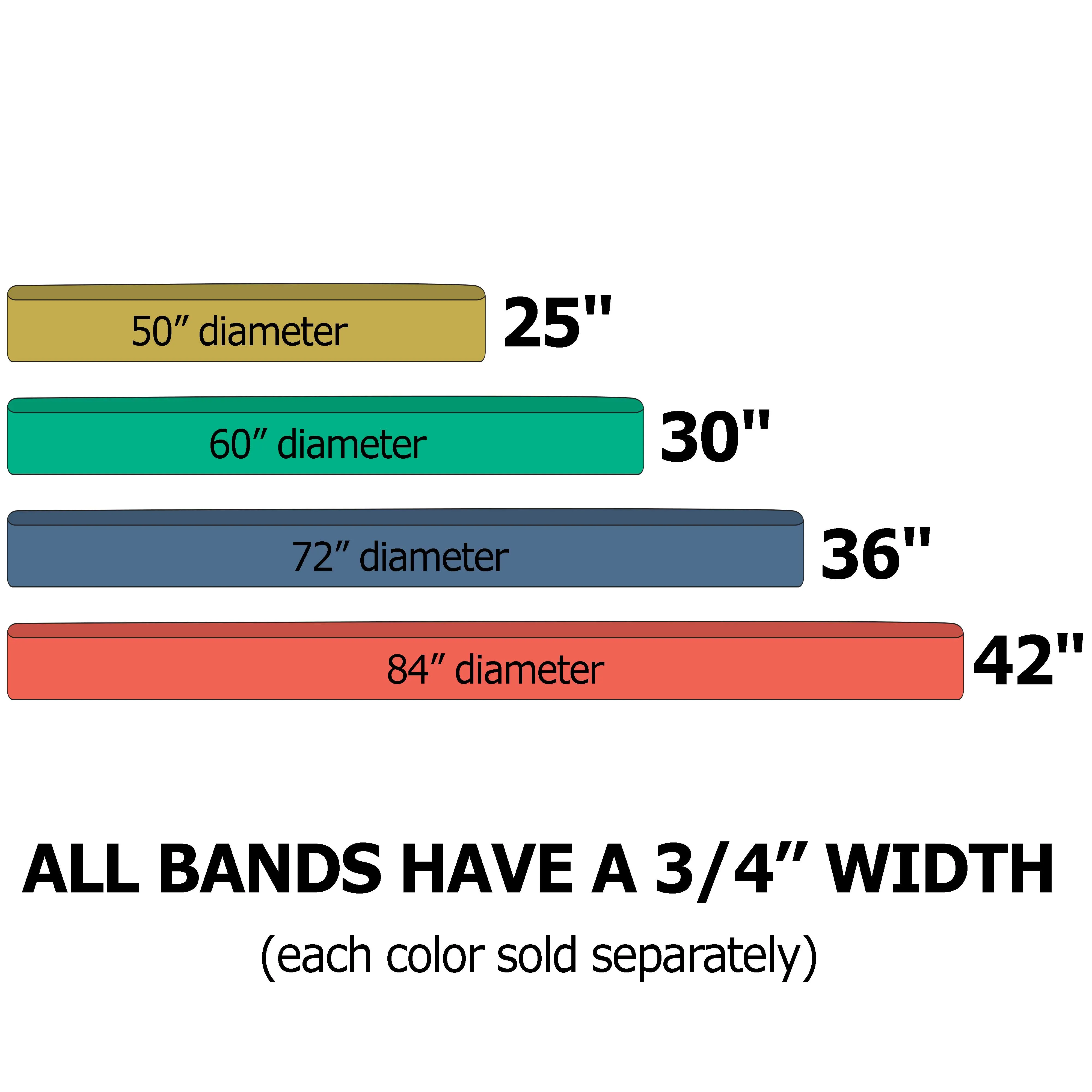 42" Oversized Rubber Bands, 1 Dozen