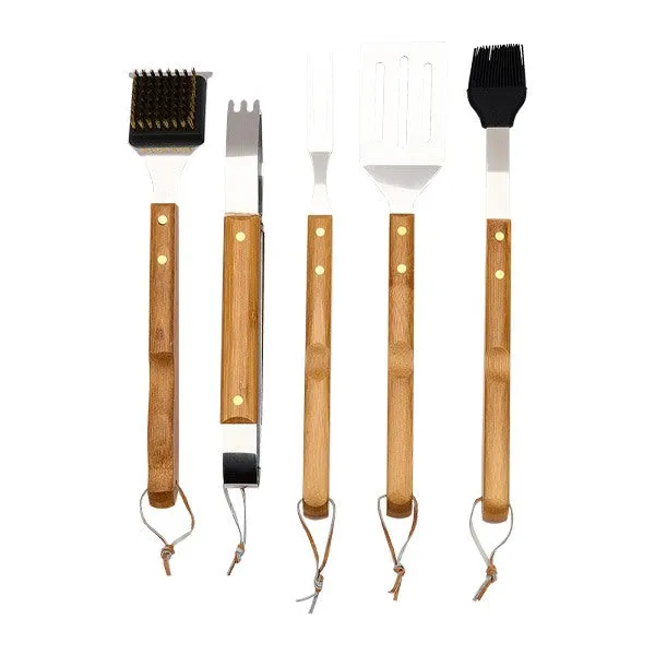 5 Piece Bbq Set In Roll-Up Case (Q145811)