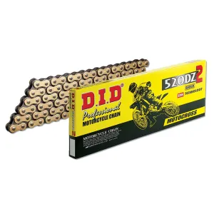 520DZ2 x 112RB G&B solid bush chain w/ RJ clip link DID (520DZ112G)
