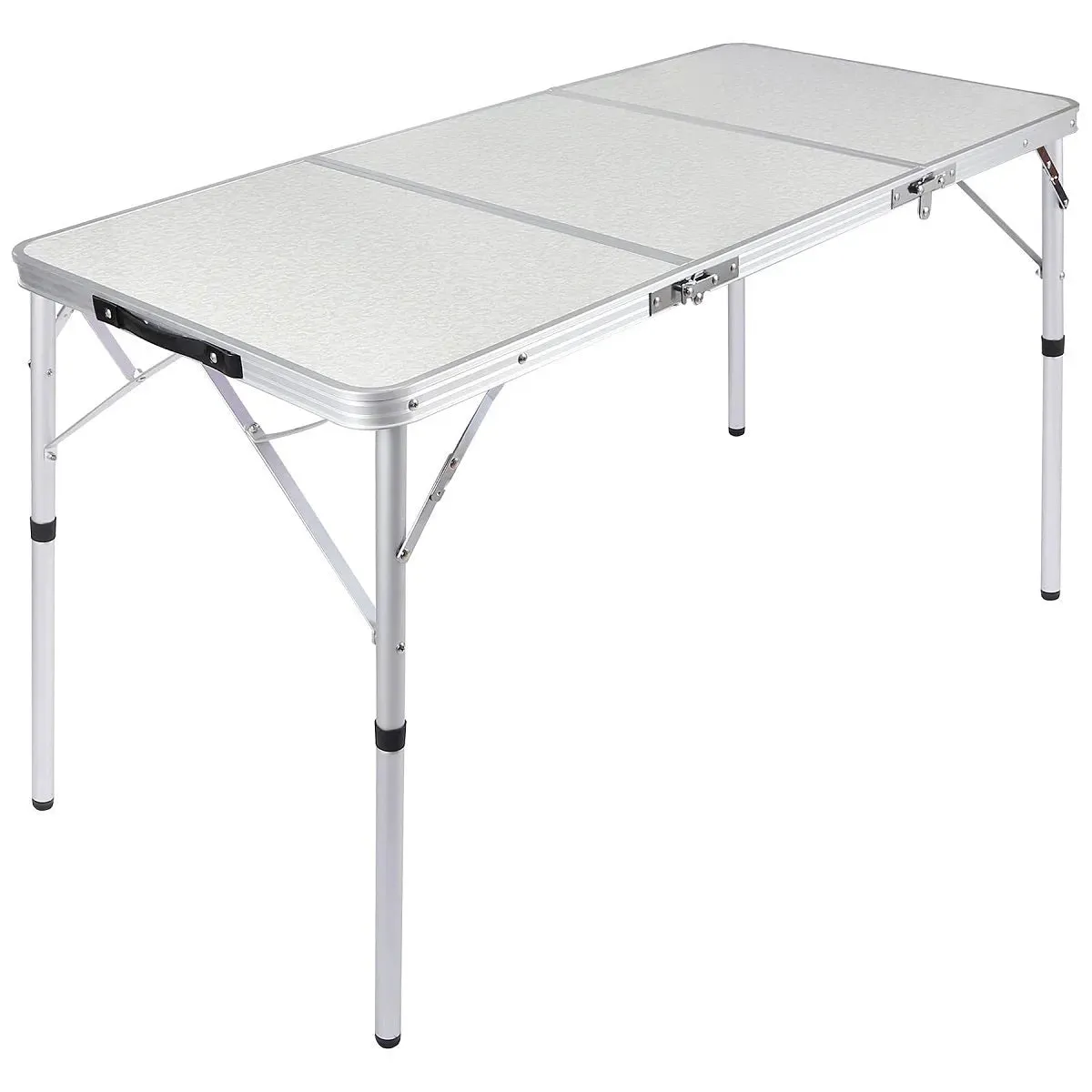 Aluminum Folding Camping Table with Adjustable Height Legs, 2/3/4ft