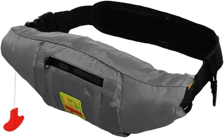 Automatic/Manual Inflatable Belt Pack Waist Pouch Pack PFD Inflate Life Jacket Zippered Pocket Lifejacket Vest SUP Survival Aid