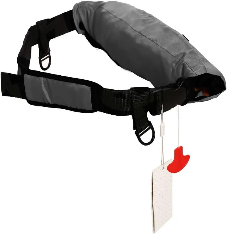 Automatic/Manual Inflatable Belt Pack Waist Pouch Pack PFD Inflate Life Jacket Zippered Pocket Lifejacket Vest SUP Survival Aid