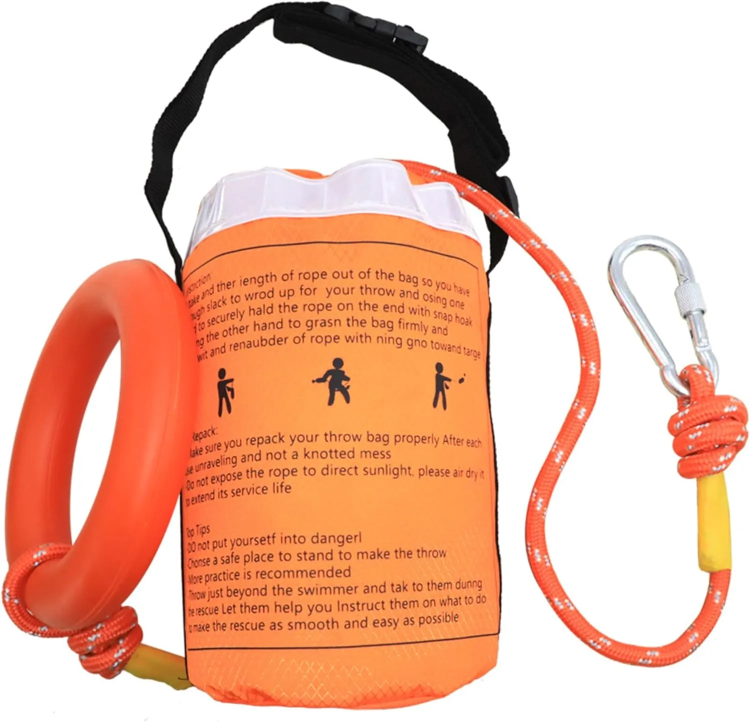 Boat Throwable Flotation Device, Water Rescue Throw Bag -8mm Rope with 69ft Length Tensile Strength Throwable Flotation Device - Emergency Safety Equipment for Kayak Raft Boat