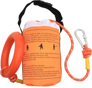 Boat Throwable Flotation Device, Water Rescue Throw Bag -8mm Rope with 69ft Length Tensile Strength Throwable Flotation Device - Emergency Safety Equipment for Kayak Raft Boat