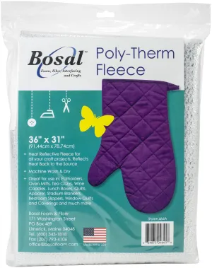 Bosal Poly-Therm Heat Reflective Fleece-Silver 31"X36"