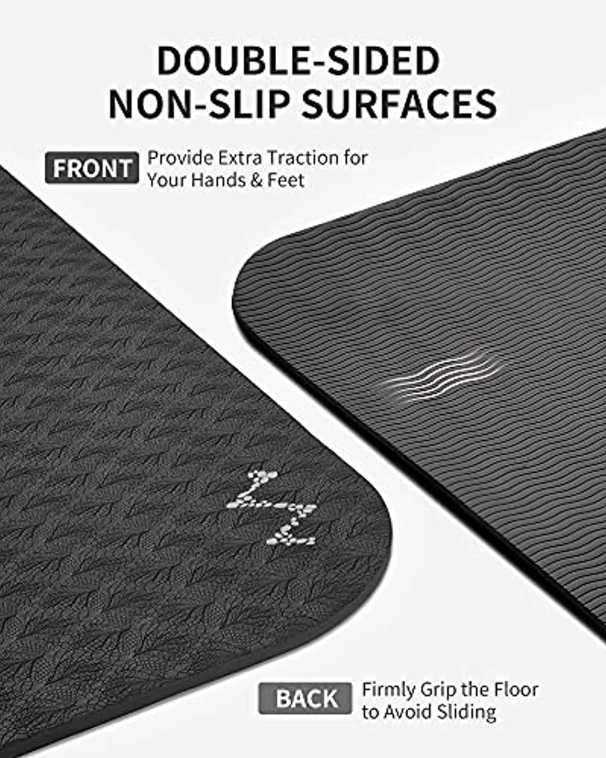 CAMBIVO Extra Wide Yoga Mat for Women and Men (72"x 32"x 1/4"), Eco-Friendly SGS Certified, Large TPE Exercise Fitness Mat for Yoga, Pilates, Workout