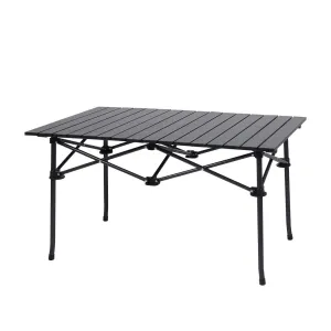 Camping Table Folding Aluminium Portable Outdoor Picnic Garden - Black