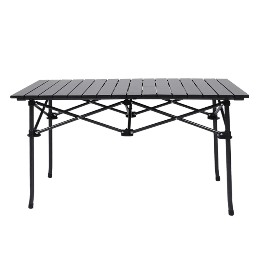 Camping Table Folding Aluminium Portable Outdoor Picnic Garden - Black