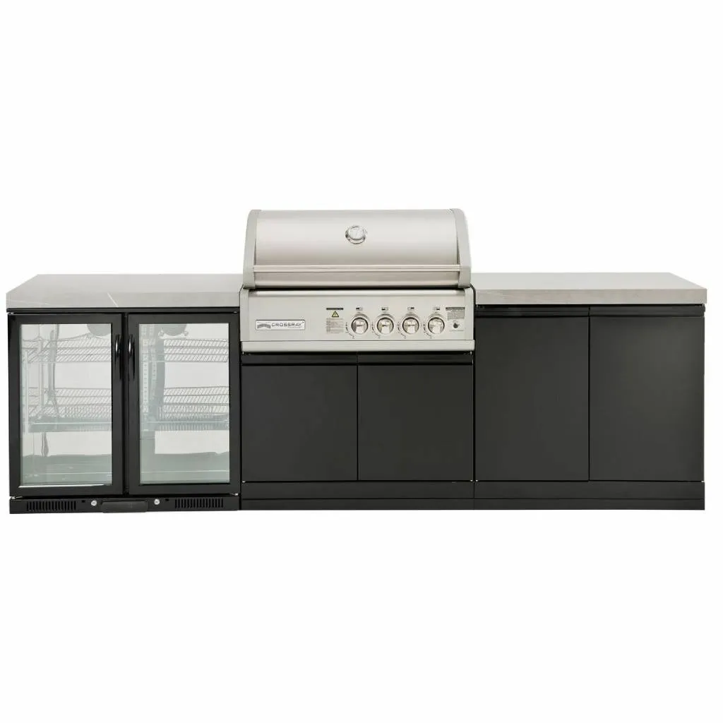 Crossray TC4K-09 Black 4B-S Series Outdoor Kitchen