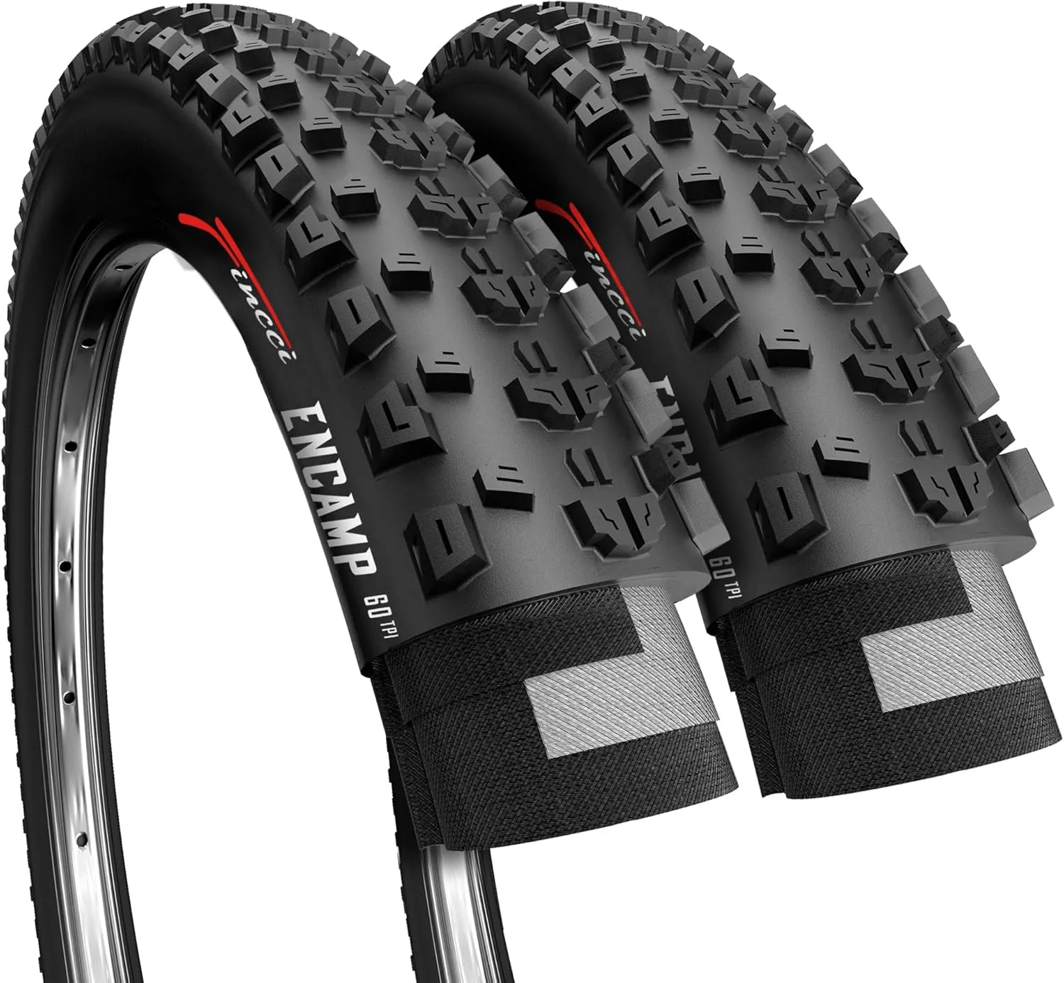 Fincci 26x1.95 Bike Tire Foldable 26 x 1.95 Bike Tire Inch 50-559 for Road Mountain MTB Mud Dirt Offroad Bicycle
