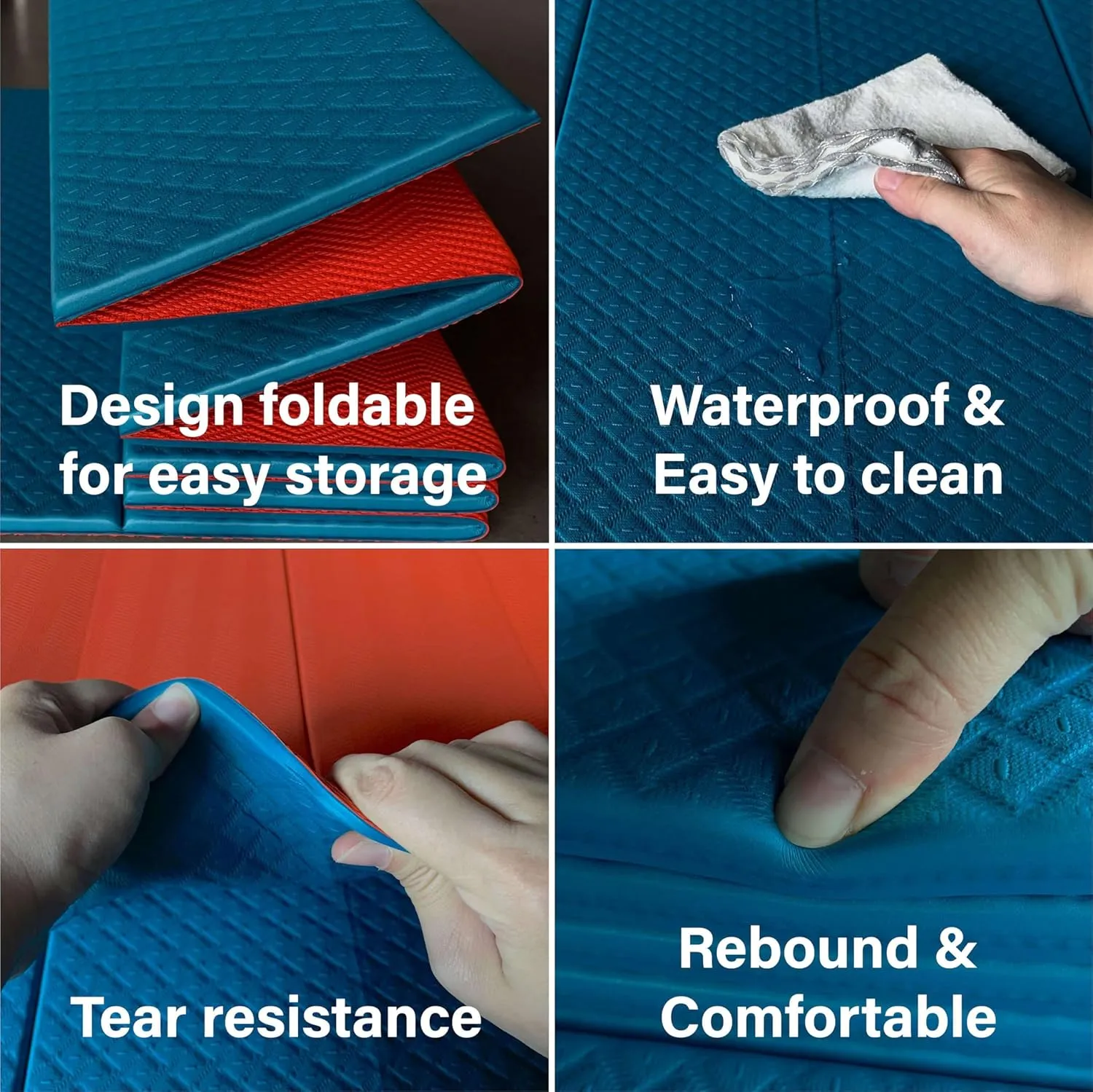 Foldable Yoga Exercise Mat  Lightweight, Anti-Slip, and Easy to Store for Yoga, Pilates, Home Workouts, and Floor Exercises