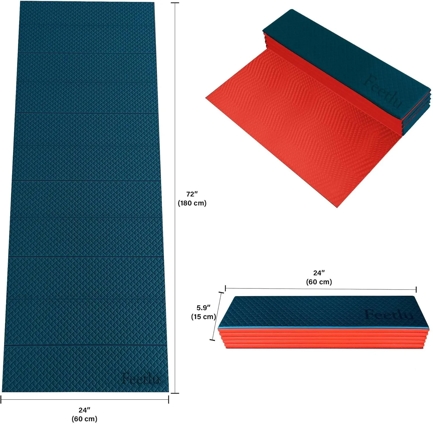 Foldable Yoga Exercise Mat  Lightweight, Anti-Slip, and Easy to Store for Yoga, Pilates, Home Workouts, and Floor Exercises