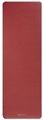 Gaiam Essentials Thick Yoga Mat Fitness & Exercise Mat with Easy-Cinch Yoga Mat Carrier Strap (72"L x 24"W x 2/5 Inch Thick)