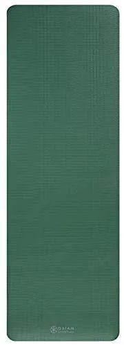 Gaiam Essentials Thick Yoga Mat Fitness & Exercise Mat with Easy-Cinch Yoga Mat Carrier Strap (72"L x 24"W x 2/5 Inch Thick)