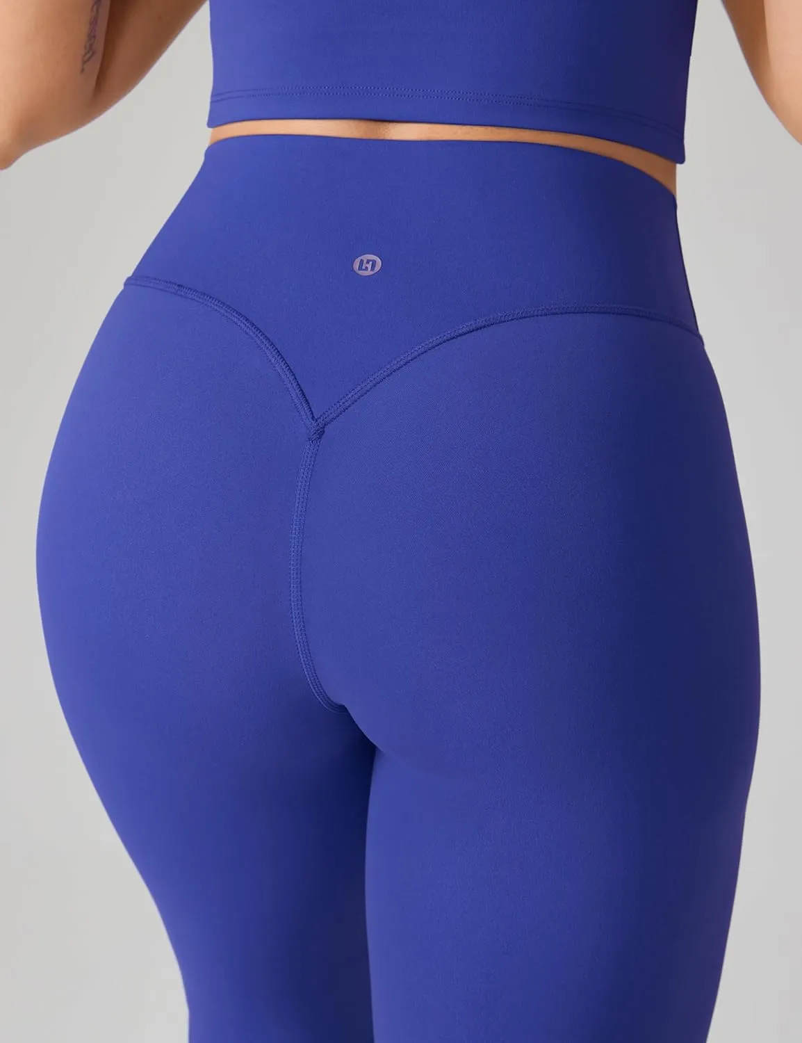 Hugcurve No Front Seam Full Length High Waisted Workout Leggings for Women Buttery Yoga Pants Athletic Tights - 28''