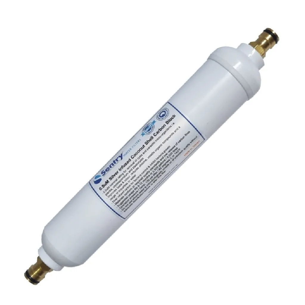 Inline 0.5uM Nano Silver Infused Carbon Block Caravan Water Filter