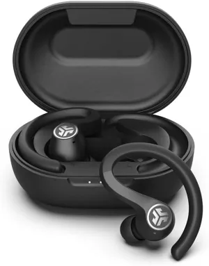 JLab JBuds Air Sport True Wireless Bluetooth Earbuds   Charging Case, Black, IP66 Sweat Resistance, Class 1 Bluetooth 5.0 Connection, 3 EQ Sound Settings JLab Signature, Balanced, Bass Boost