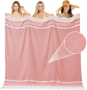 Large Throw Blanket Yoga Blanket Turkish Beach Towel Women Birthday Ideas Mother Day Grandma Grandmother Wife Sister Girlfriend Her Female Boss Teacher Appreciation Thank You Retirement