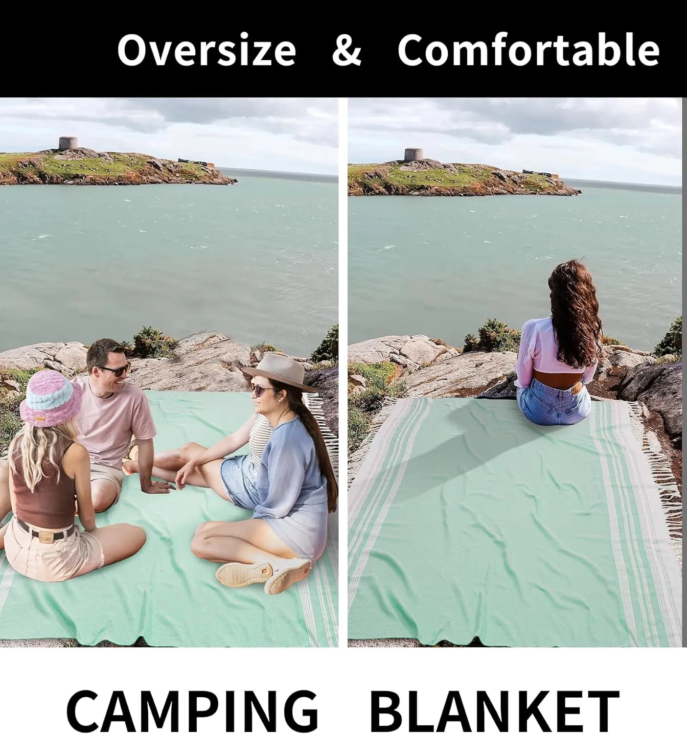 Large Throw Blanket Yoga Blanket Turkish Beach Towel Women Birthday Ideas Mother Day Grandma Grandmother Wife Sister Girlfriend Her Female Boss Teacher Appreciation Thank You Retirement