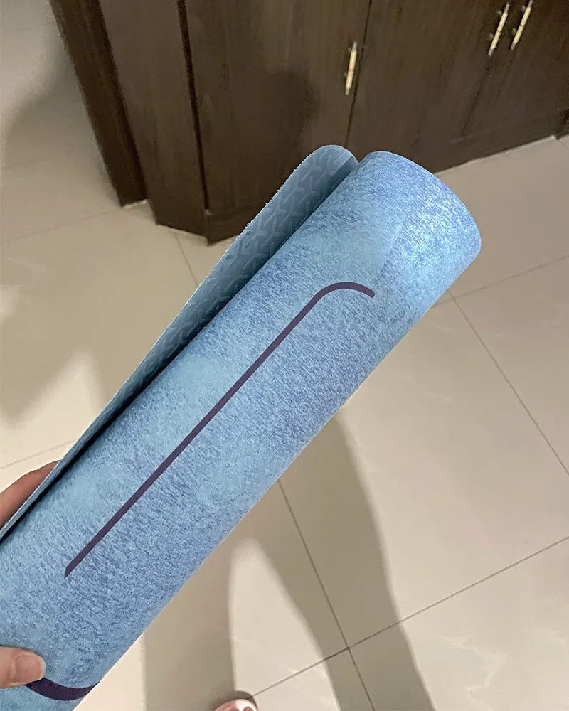 LIORCE Yoga Mat-Classic 1/4 inch thick professional yoga mat, environmentally friendly non-slip fitness exercise mat, exercise mat with straps, suitable for yoga, Pilates and floor exercises