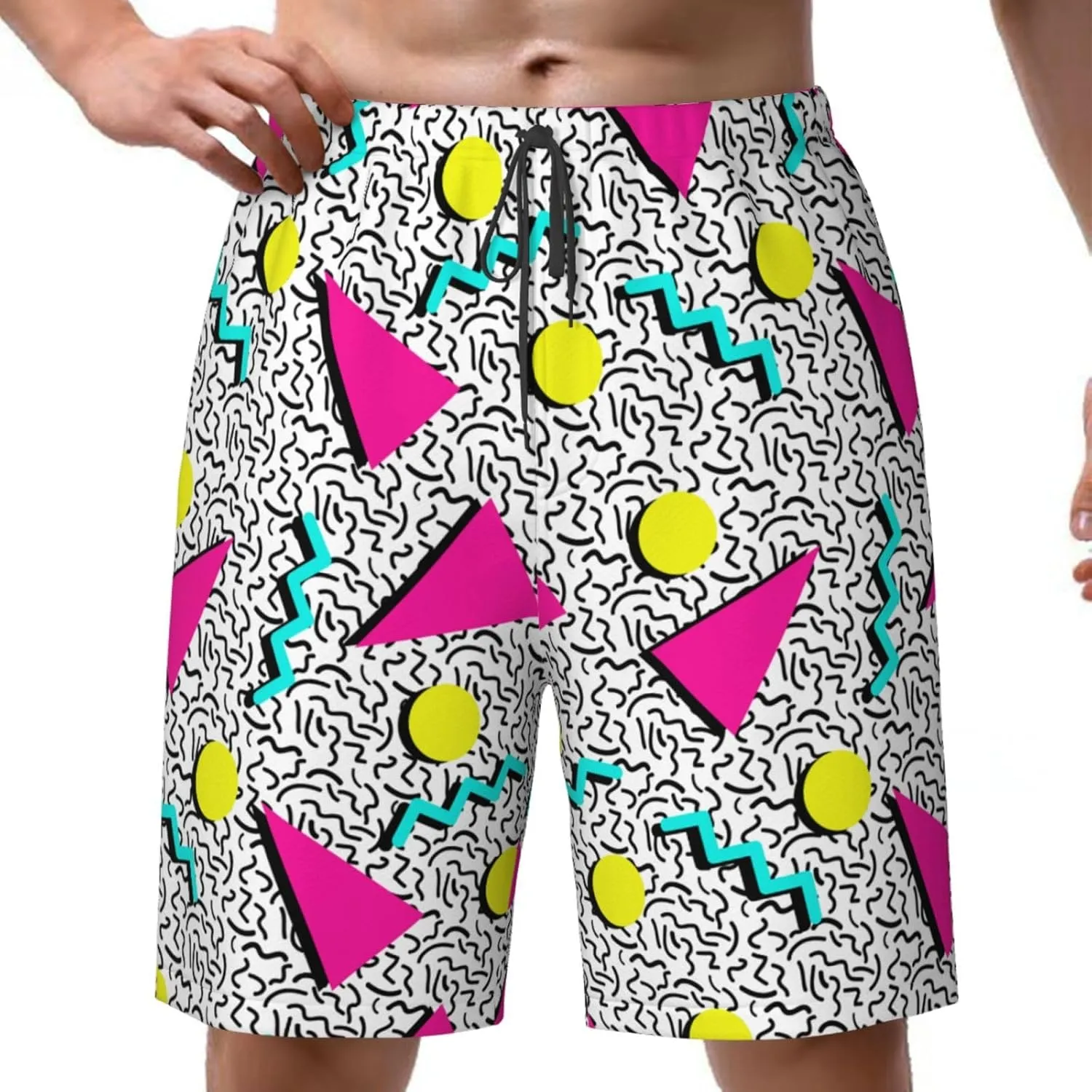 Mens Swim Trunks Quick Dry Board Shorts Funny Beach Shorts Swimwear Bathing Suits