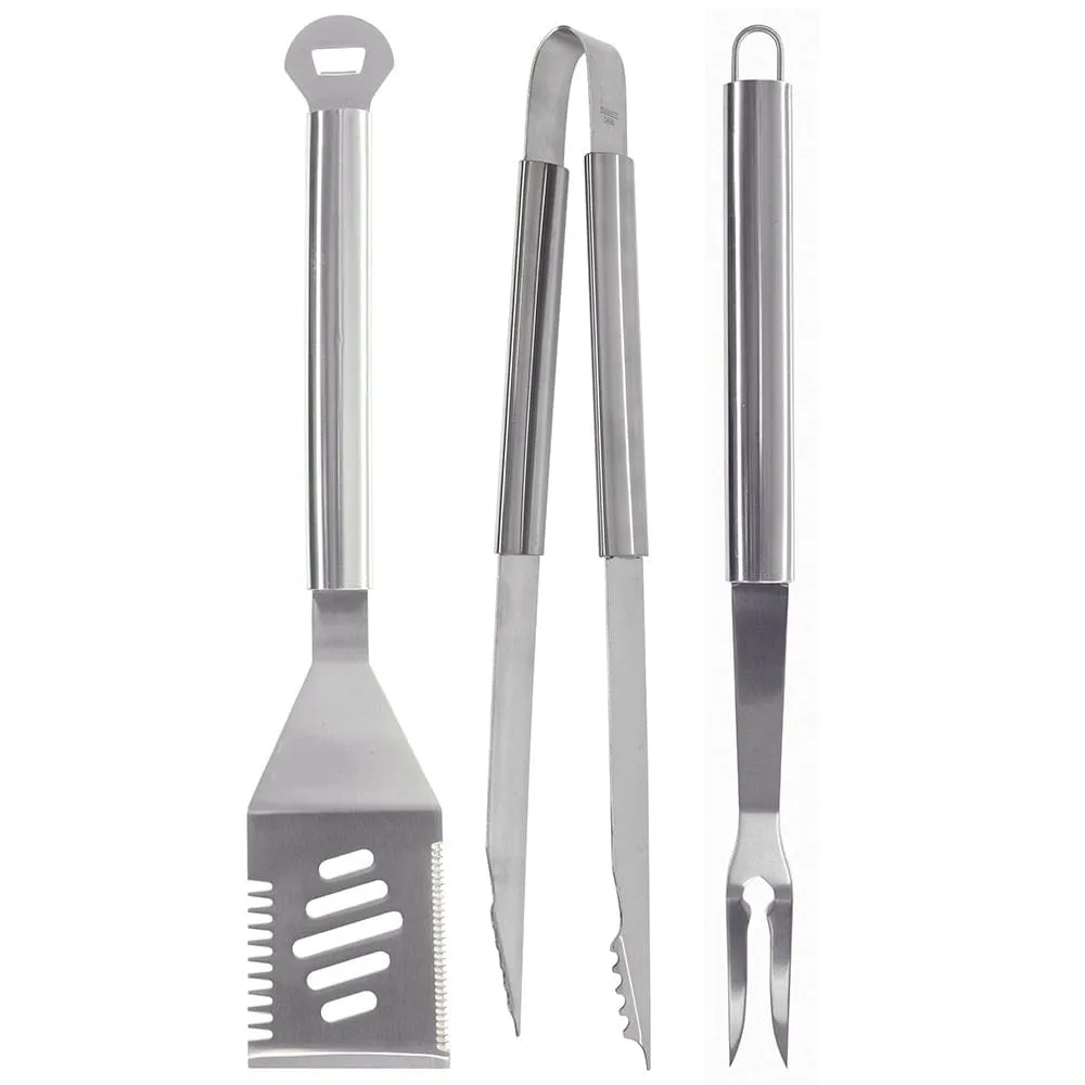 Mr. Bar-B-Q 3 Piece Stainless Steel Tool Set