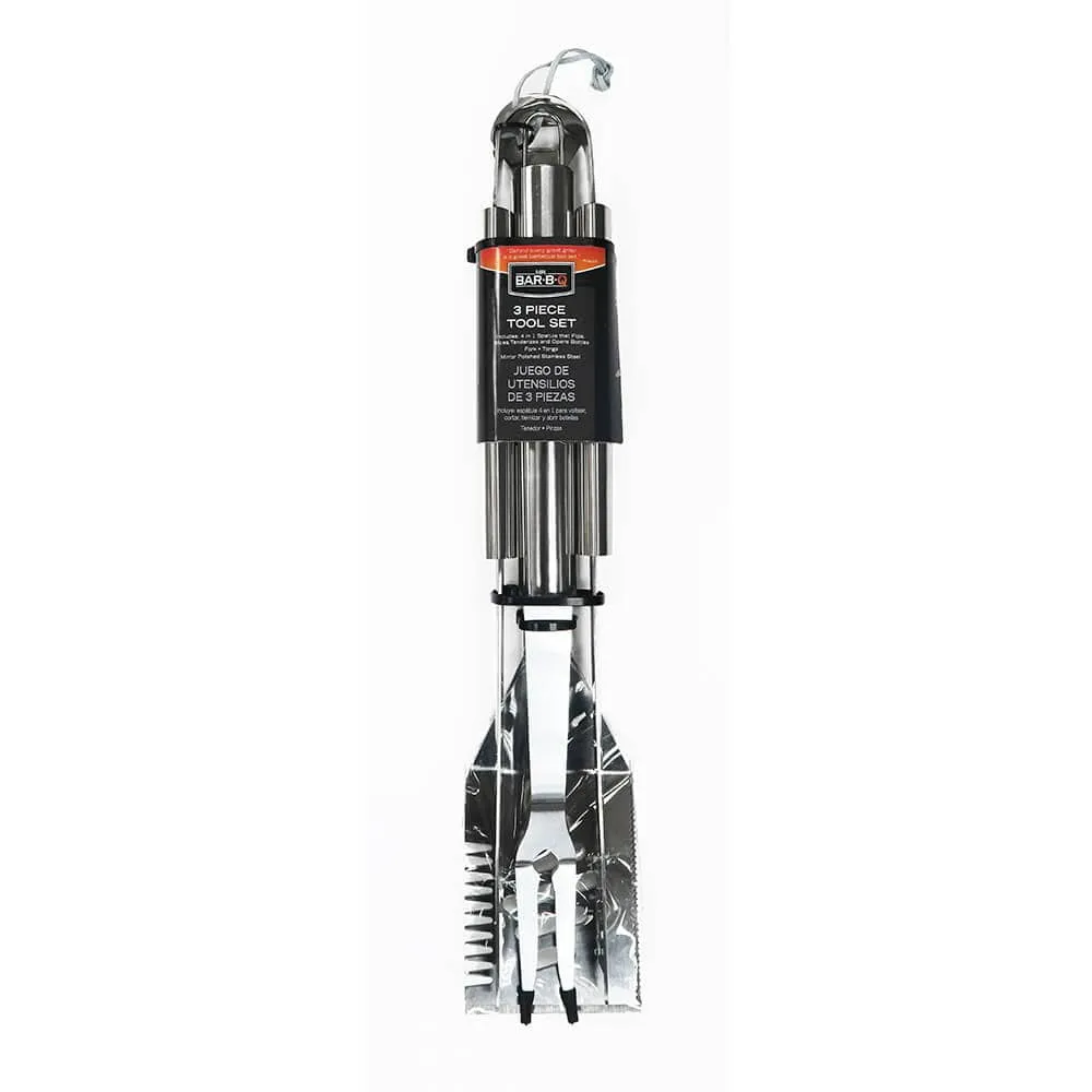 Mr. Bar-B-Q 3 Piece Stainless Steel Tool Set
