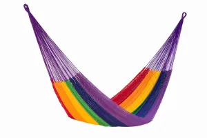 NNEDSZ  Size Outoor Cotton Mayan Legacy Mexican Hammock in Rainbow