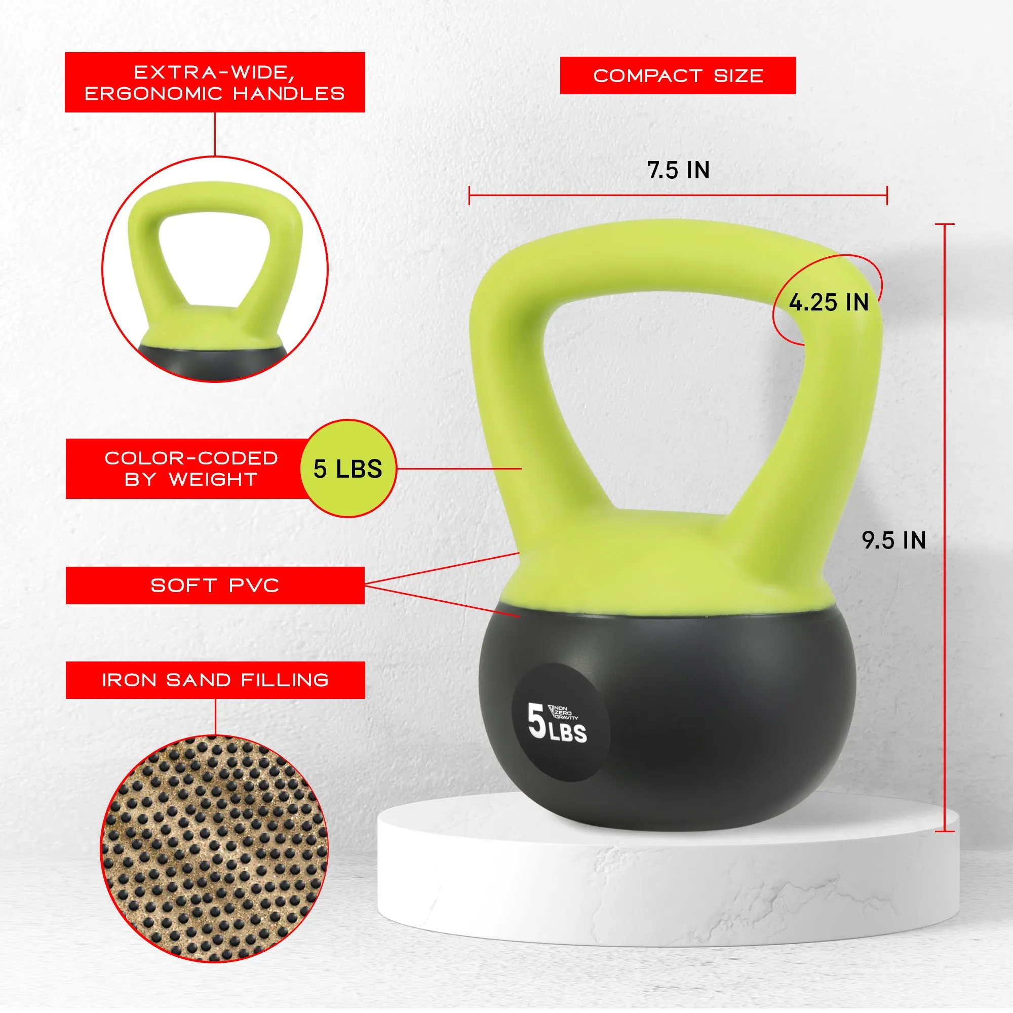 NonZero Gravity Iron Sand Soft Kettlebell 140lb Set