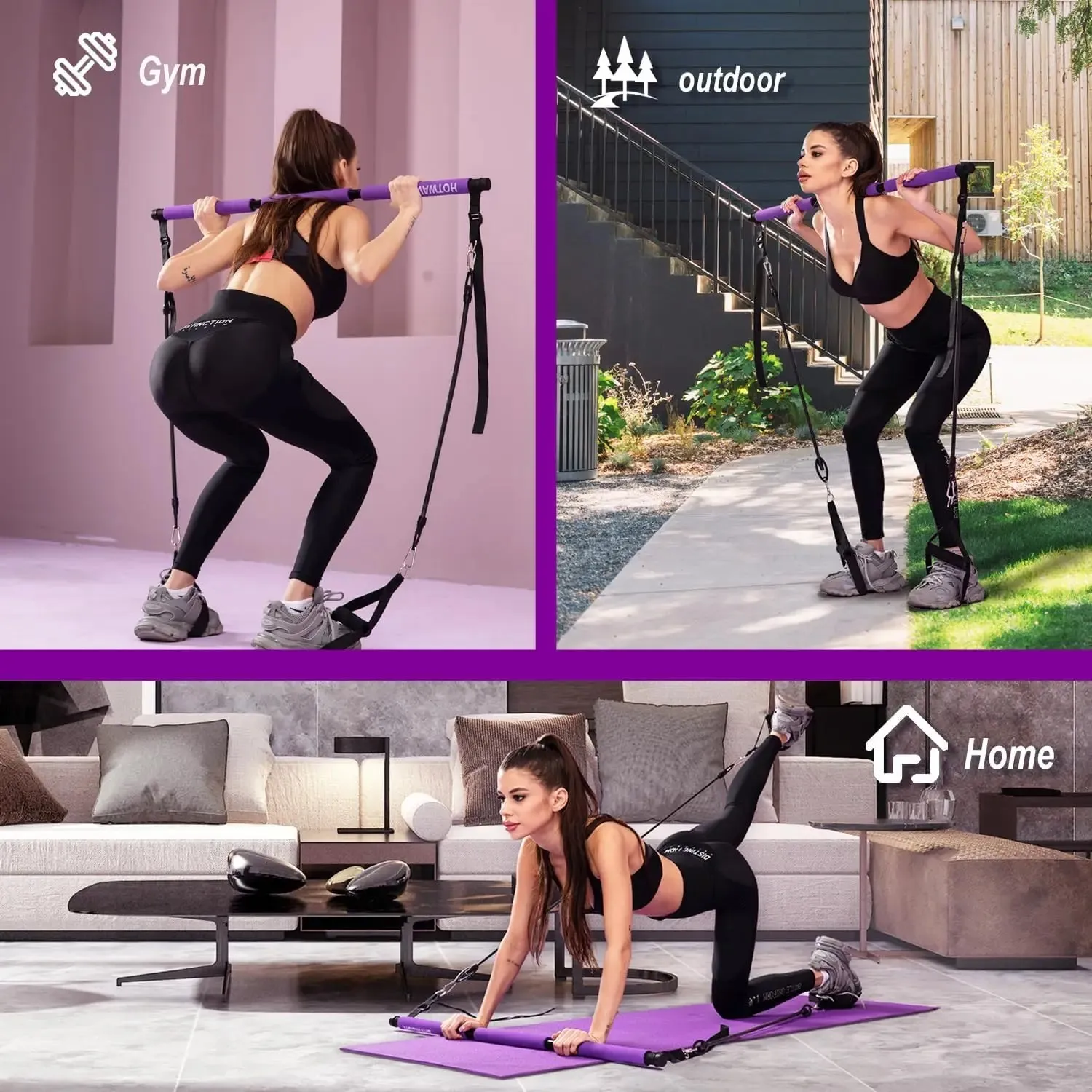 Pilates Bar Kit with Resistance Bands