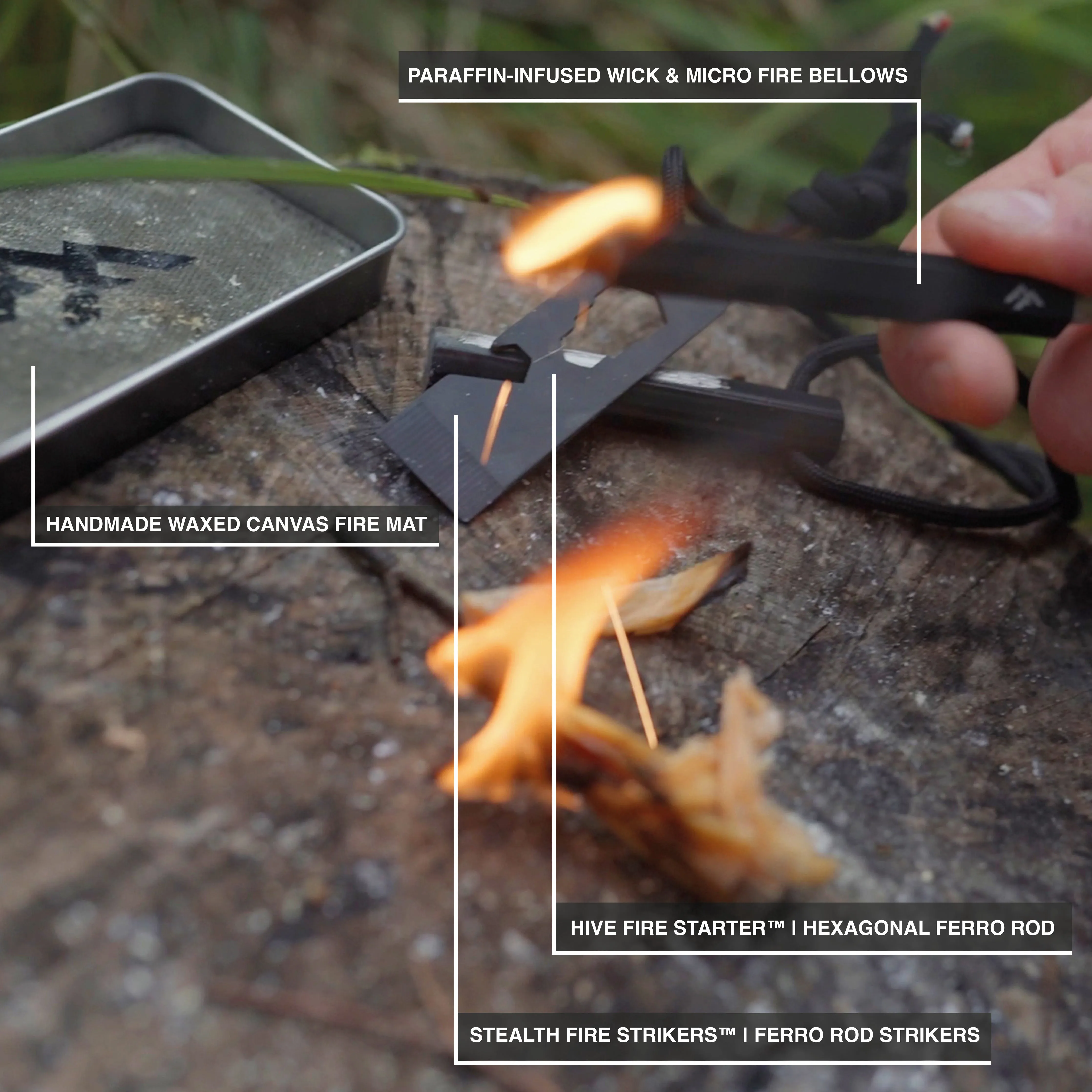 Pocket Fire Kit | Includes 3" Hive Fire Starter™