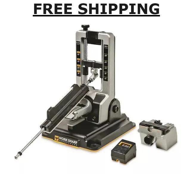 Professional Precision Adjust Knife Sharpener Metal V-Block Clamp Ceramic Rod