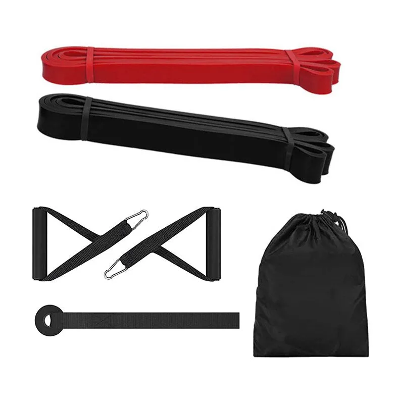Pull Up Assist Resistance Power Bands Set Workout Heavy Duty Exercise Fitness Bands with Handles Door Anchor Crossfit Stretching