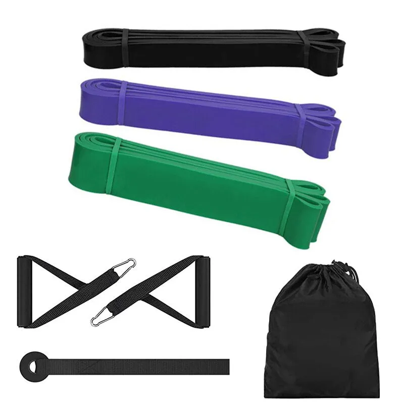 Pull Up Assist Resistance Power Bands Set Workout Heavy Duty Exercise Fitness Bands with Handles Door Anchor Crossfit Stretching
