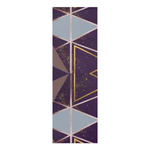 Purple and Rose Gold Geometric Foam Yoga Mat (Designed by Dunbi)