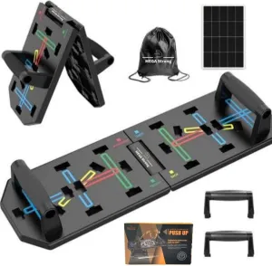 Push Up Board, Portable Foldable Push Up Bar, Pushup Handles for Floor,Home Workout For Chest, Arms, Shoulders, Back, Strength Training Equipment for Men and Women