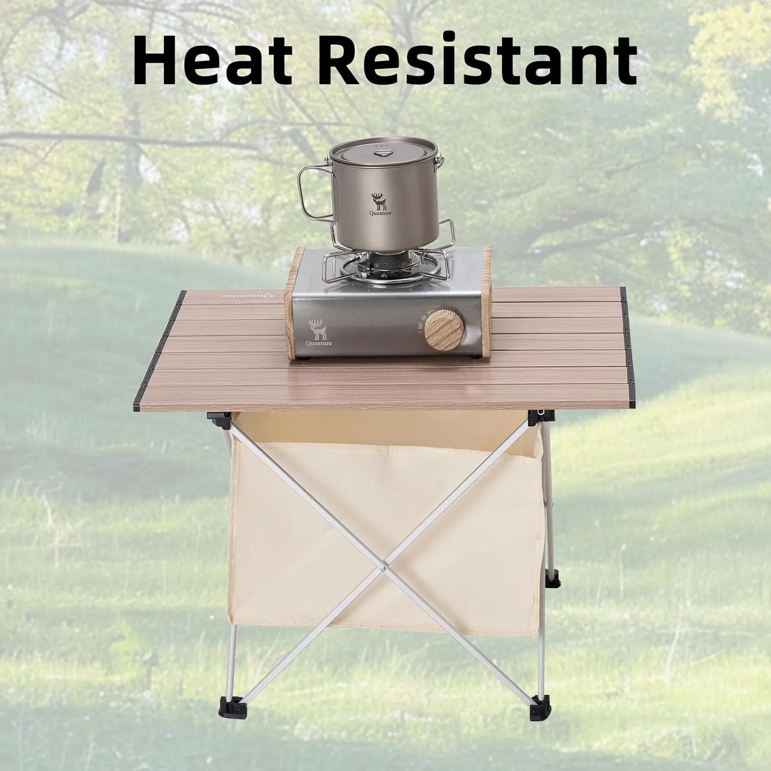 Qunature Ultralight Folding Camping Table with Storage Bag