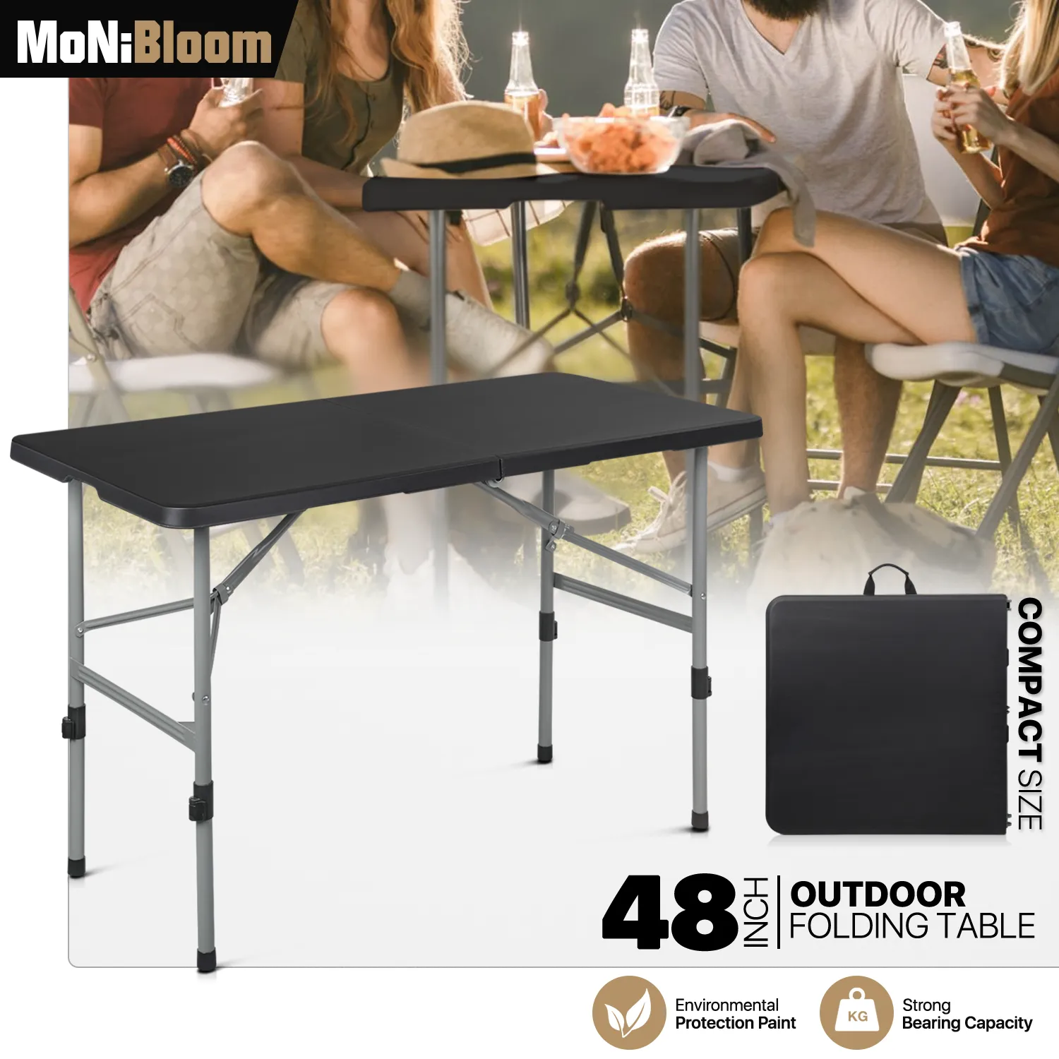 Rectangular 48" Foldable Table