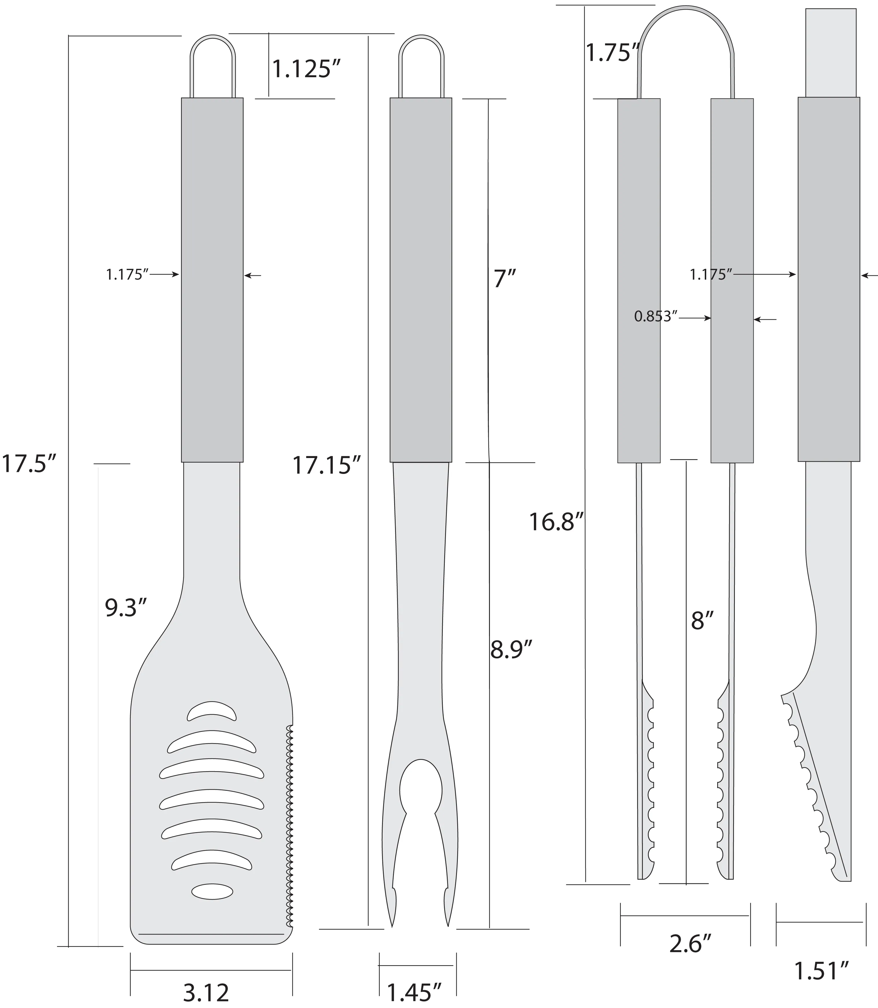 SAN FRANCISCO 49ERS 3-PIECE COLOR BBQ SET