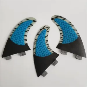 Surfing Fins 3Pcs Carbon Fiber Surfboard Fin Paddleboard Thruster G5 Surfboard Tail Rudder SUP Fin Replacement