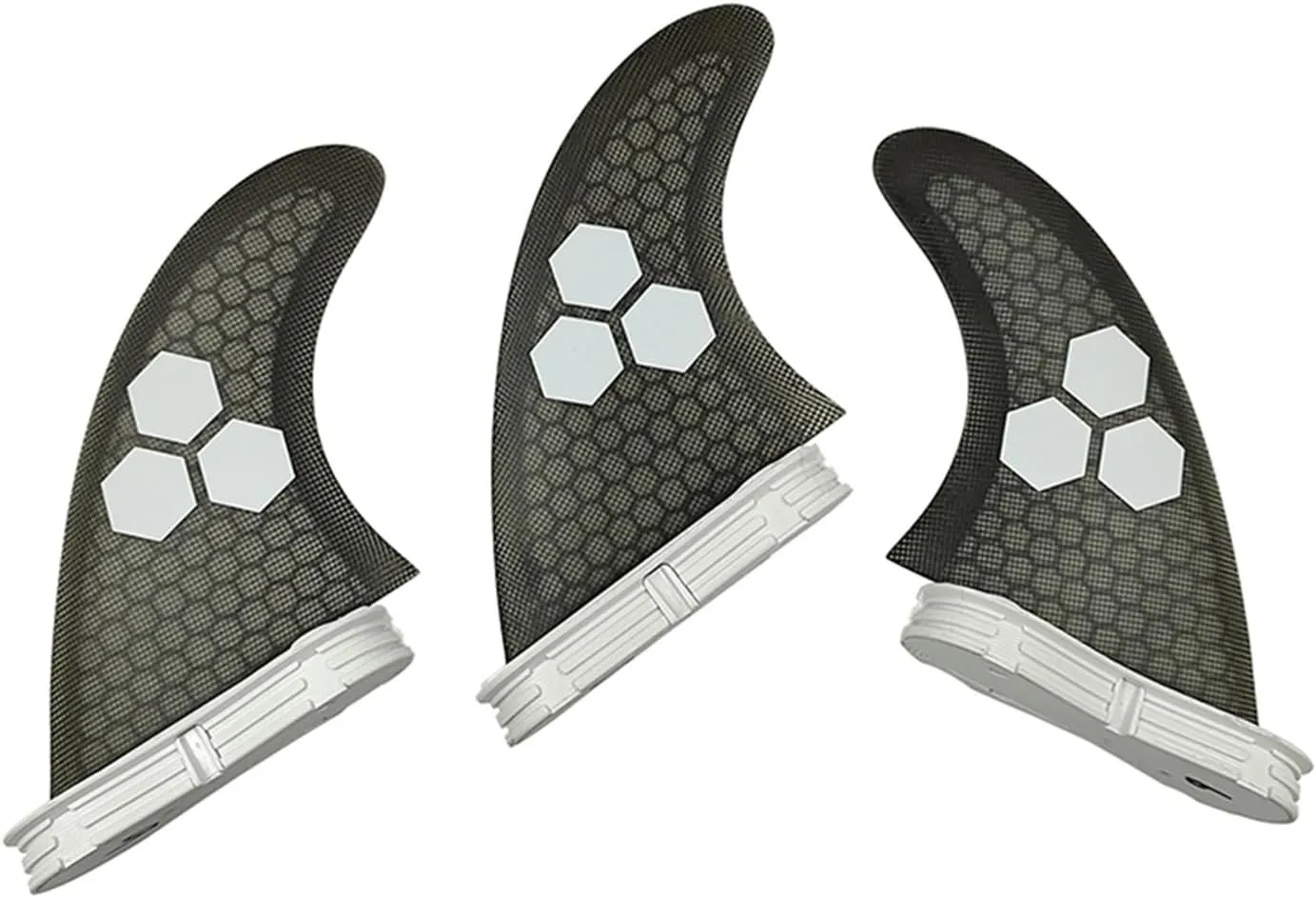 *This Well Rounded Template is Designed to Strike 2 Fins G7 Large Sup Board Fiberglass Honeycomb 3 Pcs/Set Prancha Stand Up Paddle Board Thruster Fin Sets (Color : Grey L, Size : 1)