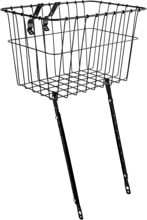 Wald 198 Front Bicycle Basket (14.5 x 9.5 x 9, Black) W198GB