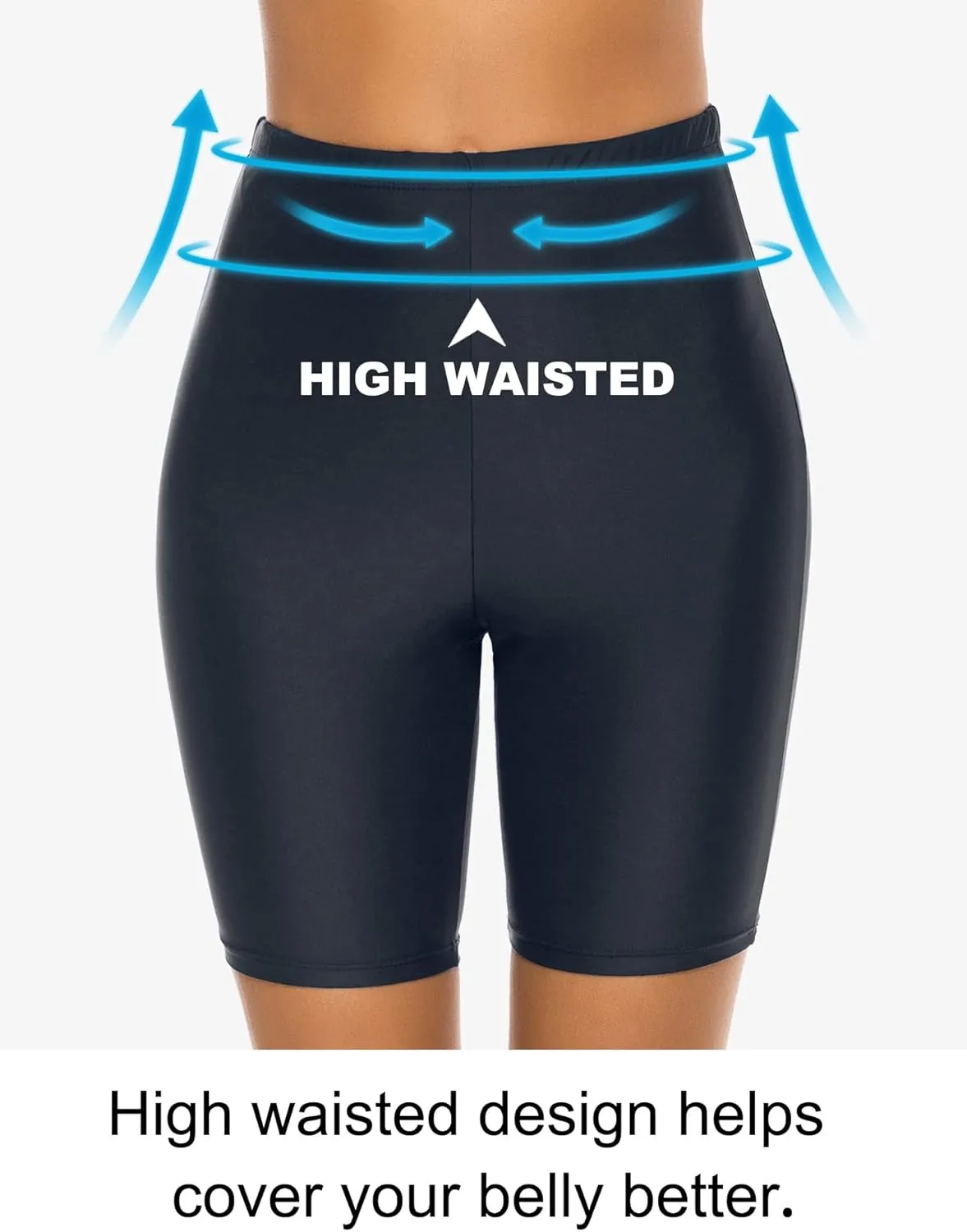 Women's Swim Shorts High Waisted Board Shorts UPF 50  Bathing Suit Bottoms Swimsuit Boyshorts Bottoms