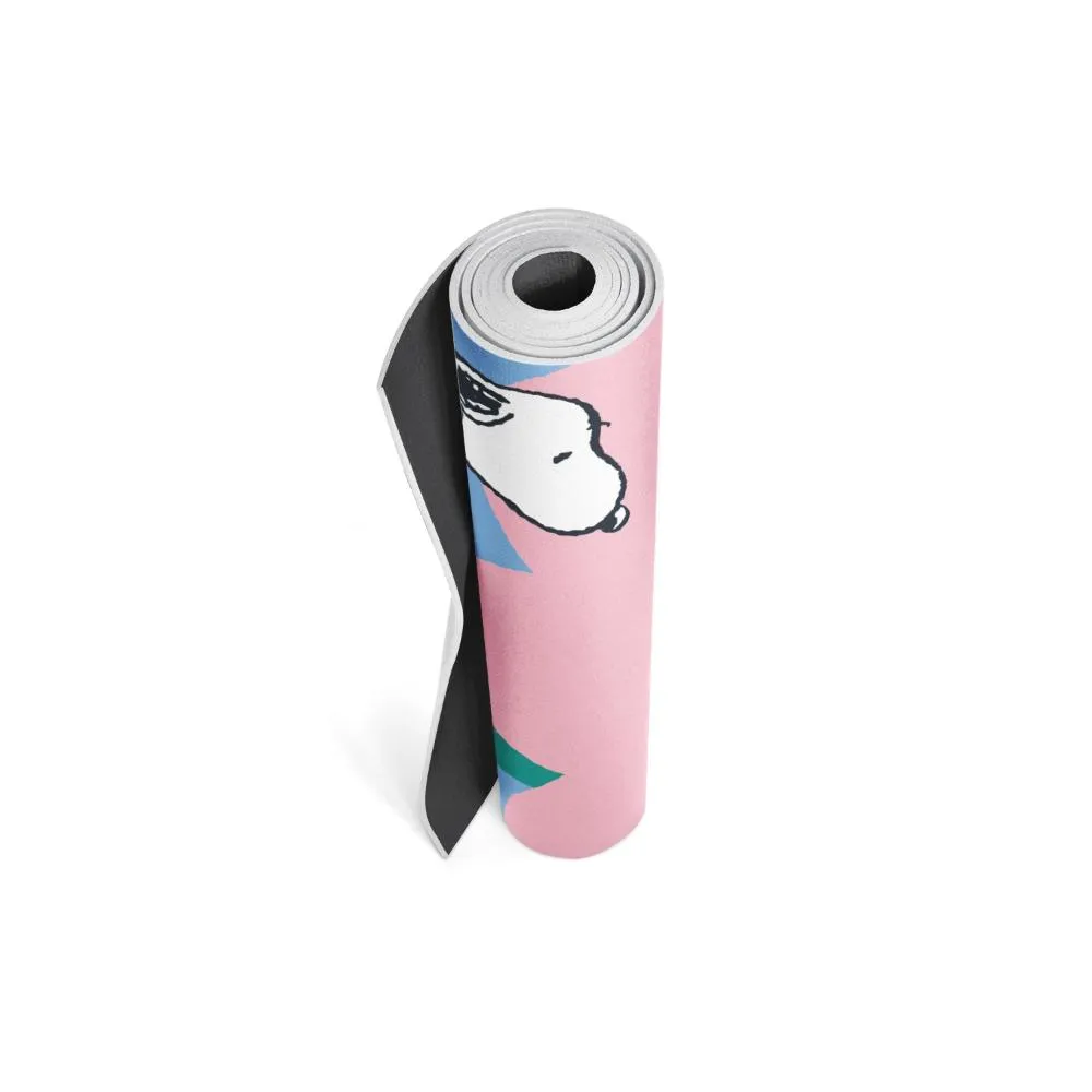 Yoga Mat | 6mm Thick | Snoopy | Non-Slip | Eco Friendly | Yune Yoga | Snoopy Flower Blue